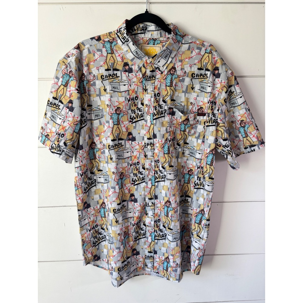 RSVLTS Its Always Sunny Pepe Silvia Shirt Mens XL Multi Excellent KUNUFLEX